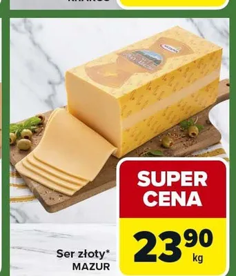 Ser złoty MAZUR promocja w Carrefour Express