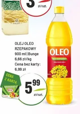 Olej rzepakowy Oleo Bunge promocja w Sedal