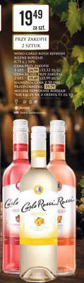 Wino Carlo Rossi Refresh Strawberry promocja w Dino