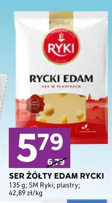 Ser żółty Edam Rycki promocja w Stokrotka