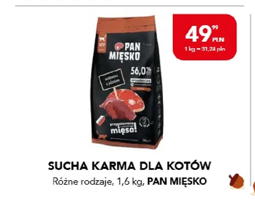 Sucha karma dla kotów Pan Mięsko promocja w Aquael zoo