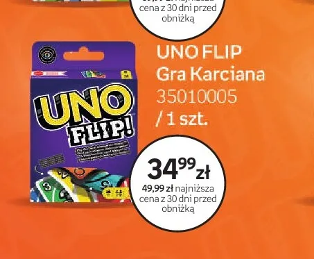Gra karciana UNO Flip promocja w Empik