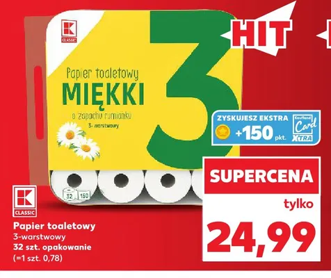 Papier toaletowy 3-warstwowy K-Classic promocja w Kaufland