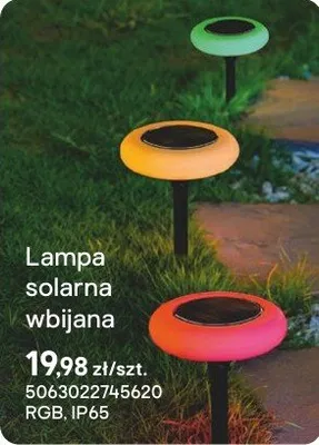 Lampa solarna wbijana promocja w Castorama