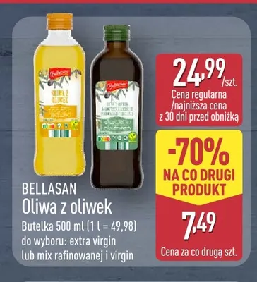 Oliwa z oliwek mix rafinowanej i virgin Bellasan promocja w Aldi