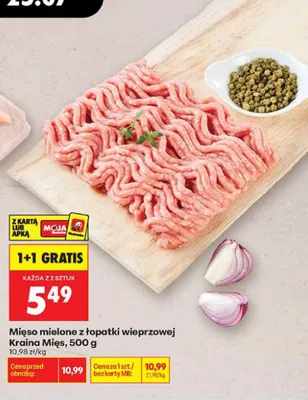 Mięso mielone z łopatki wieprzowej Kraina Mięs promocja w Biedronka