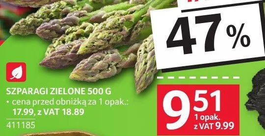 Szparagi zielone 500 g promocja w Selgros