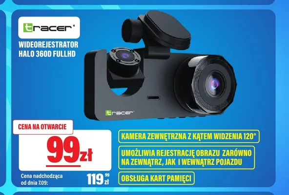 Wideorejestrator Tracer Halo 360D FullHD promocja w RTV EURO AGD