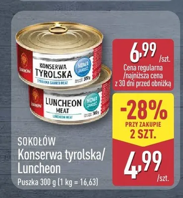 Konserwa Luncheon Sokołów promocja w Aldi