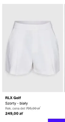 Szorty RLX Golf biały promocja w Lounge by Zalando