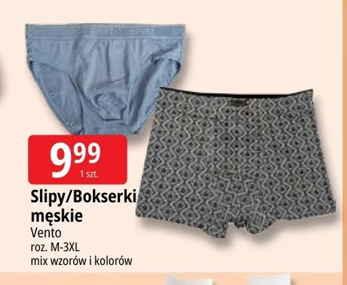 Slipy męskie Vento promocja w Leclerc
