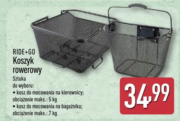 Koszyk rowerowy promocja w Aldi