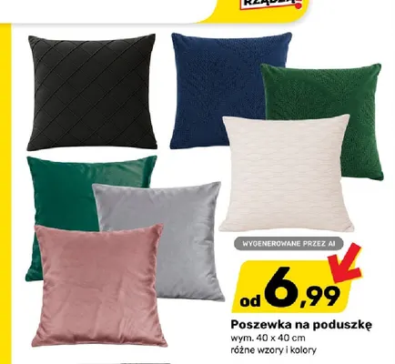 Poszewka na poduszkę 40x40 cm promocja w Bricomarche