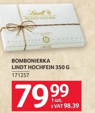 Bombonierka Lindt Hochfein 350g promocja w Selgros