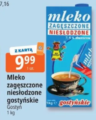 Mleko zagęszczone niesłodzone gostyńskie Gostyń promocja w Leclerc