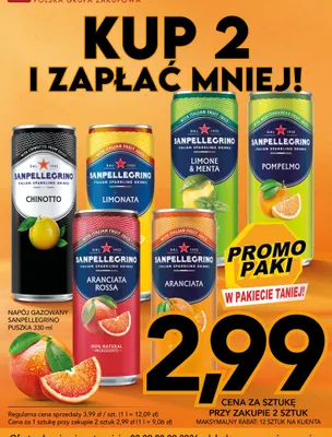 Napój gazowany Sanpellegrino Limone & Menta promocja w Kupiec