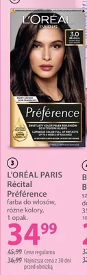 Farba do włosów, różne kolory, 1 opak. Récital Préférence promocja w Hebe