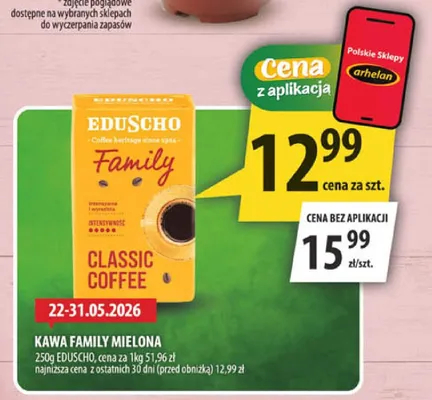 Kawa mielona Eduscho Family promocja w Arhelan