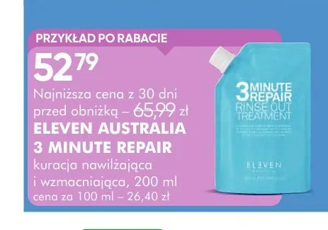 Kuracja nawilżająca i wzmacniająca 3 Minute Repair Eleven Australia promocja w Super-Pharm