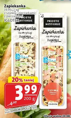 Zapiekanka z szynką i pieczarkami Proste Historie promocja w Prim Market