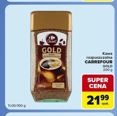 Kawa rozpuszczalna Carrefour Classic Gold promocja w Carrefour Market