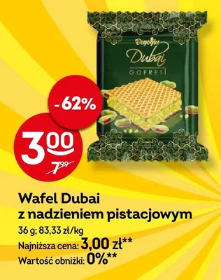 Wafel Dubai z nadzieniem pistacjowym Beyoglu promocja w Żabka