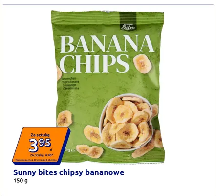 Chipsy bananowe Sunny Bites promocja w Action