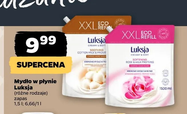 Mydło w płynie Luksja zapas promocja w Netto