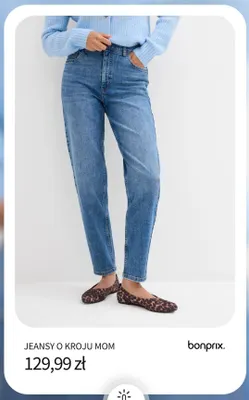Jeansy o kroju mom Bonprix promocja w bonprix