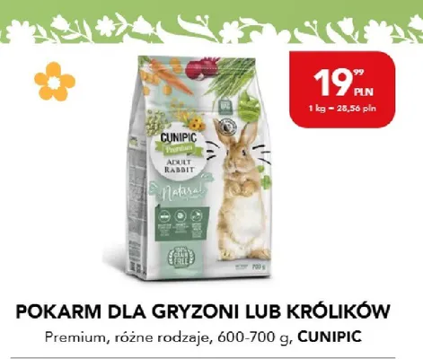 Pokarm dla gryzoni lub królików Premium Cunipic promocja w Aquael zoo
