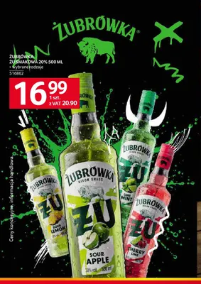 Wódka smakowa Żubrówka Żu Cherry Lime promocja w Selgros