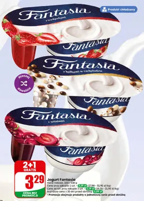 Jogurt Fantasia z wiśniami promocja w Dino