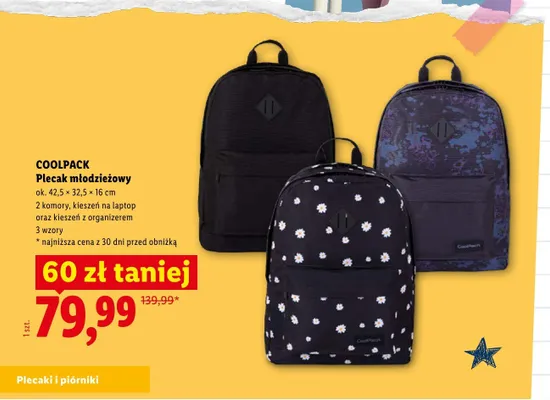 Plecak młodzieżowy Coolpack promocja w Lidl
