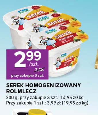 Serek homogenizowany waniliowy Rolmlecz promocja w Stokrotka