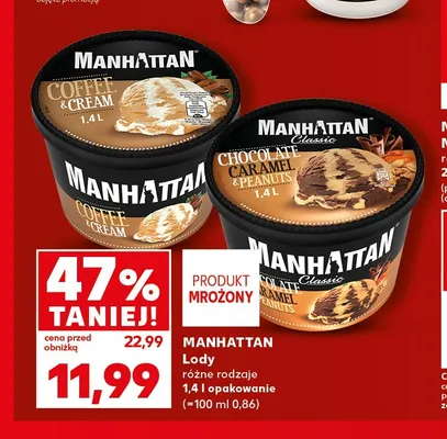 Lody Manhattan Classic Chocolate Caramel & Peanuts promocja w Kaufland