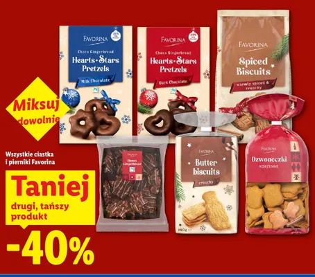 Ciastka korzenne Dzwoneczki Favorina promocja w Lidl