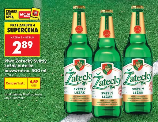 Piwo Žatecký Světlý Ležák promocja w Biedronka