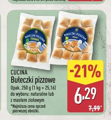 Bułeczki pizzowe z masłem ziołowym Cucina promocja w Aldi