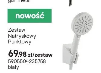 Zestaw natryskowy punktowy biały promocja w Castorama