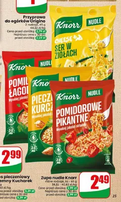Zupa nudle Knorr Pomidorowa łagodna promocja w Dino