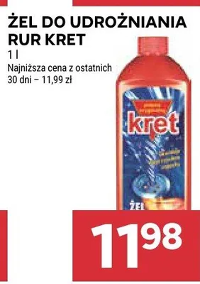 Żel do udrażniania rur Kret promocja w Stokrotka