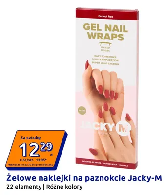 Żelowe naklejki na paznokcie Jacky-M promocja w Action