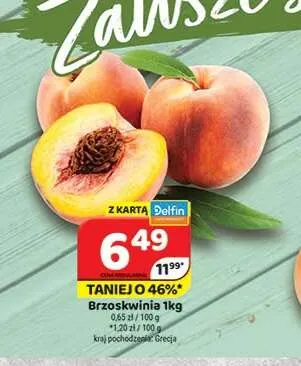 Brzoskwinie promocja w Delfin