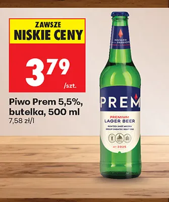 Piwo Prem 5,5% promocja w Biedronka