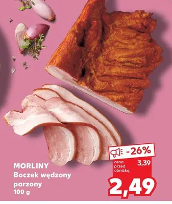 Boczek wędzony parzony Morliny promocja w Kaufland