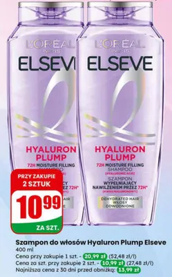 Szampon do włosów Hyaluron Plump Elseve promocja w Dino