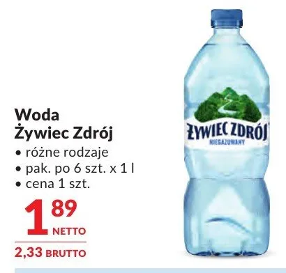 Woda Żywiec Zdrój promocja w Makro