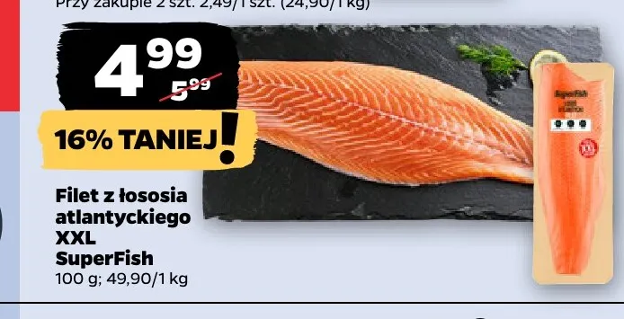 Filet z łososia atlantyckiego XXL SuperFish promocja w Netto