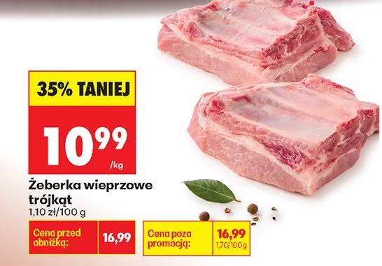 Żeberka wieprzowe trójkąt promocja w Biedronka