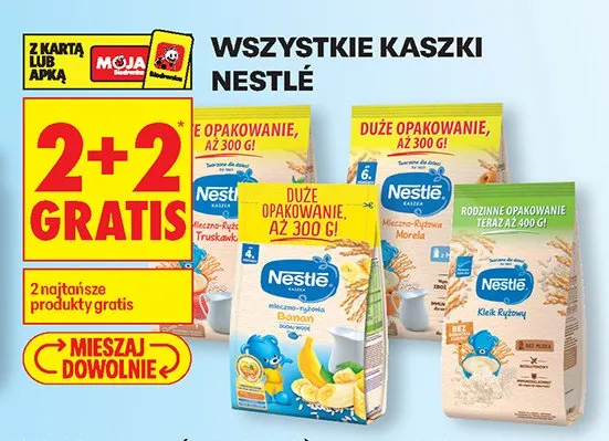 Kasza mleczno-ryżowa bananowa Nestlé promocja w Biedronka